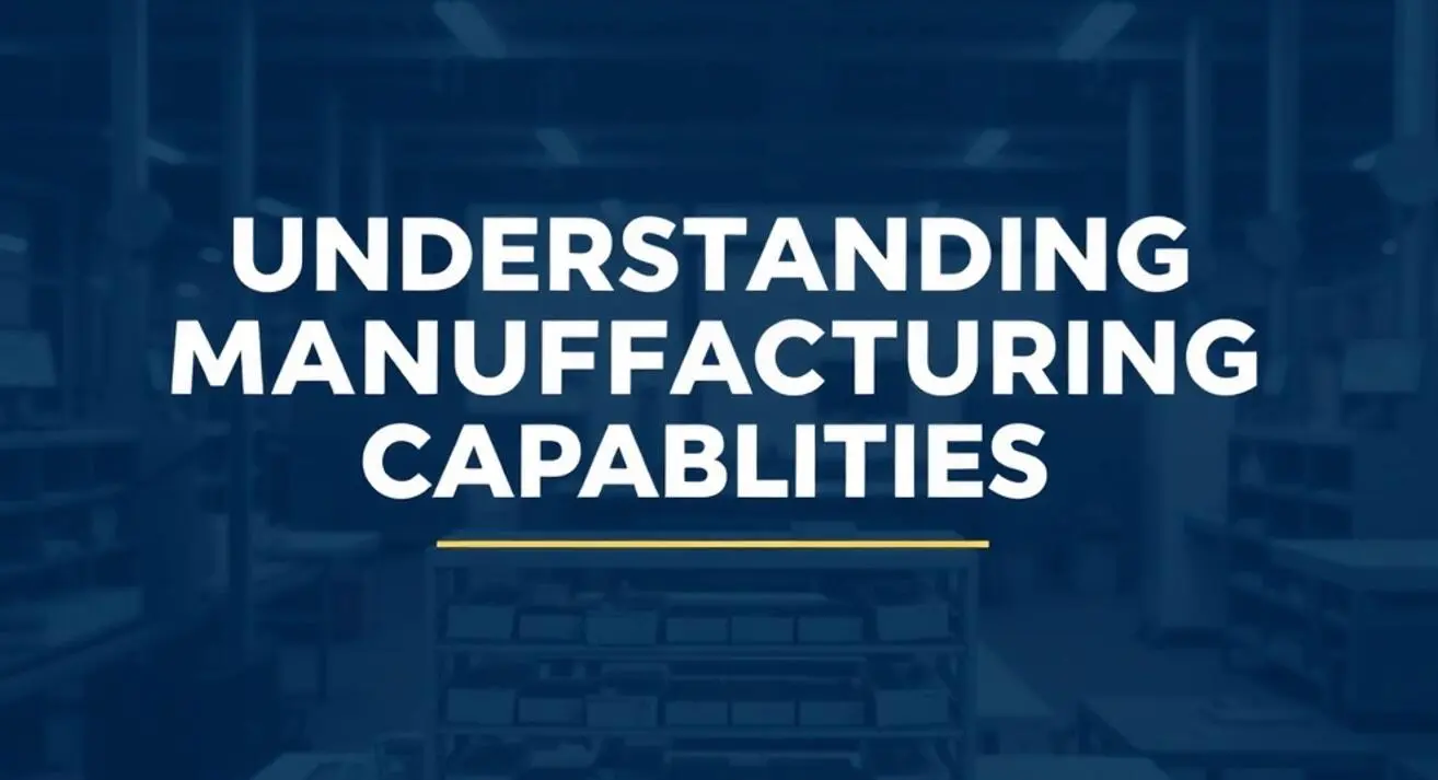 understanding manufacturing capabilities