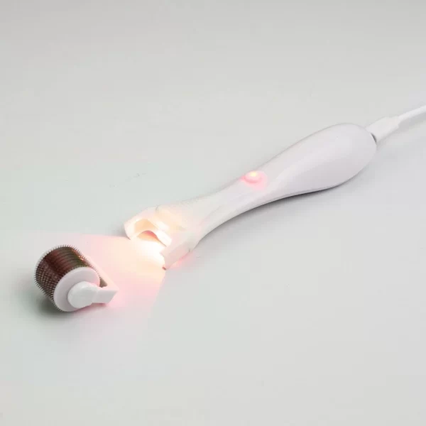 green ligh led derma roller with replaceable roller head