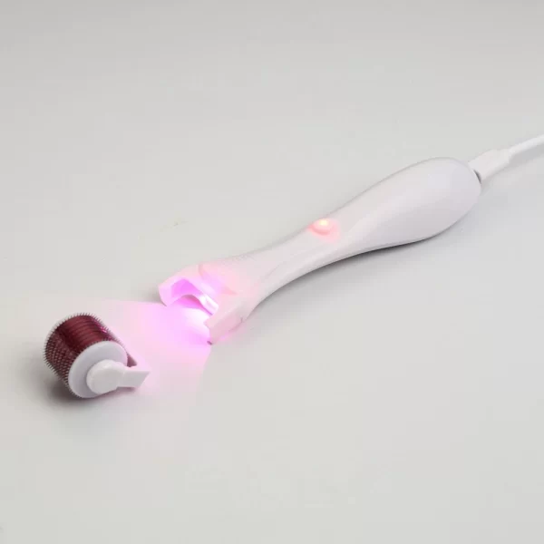 red ligh led derma roller with replaceable roller head