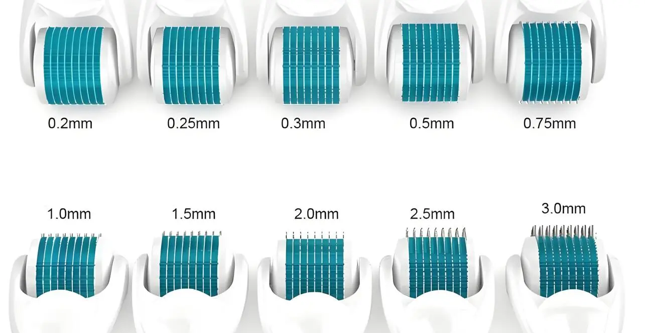 thumbnail interactive-video image 1 of Microneedle Derma Roller Kit - 0.5mm, 1mm, 1.5mm, 2.0mm 540 Needles For Face 1 of 2