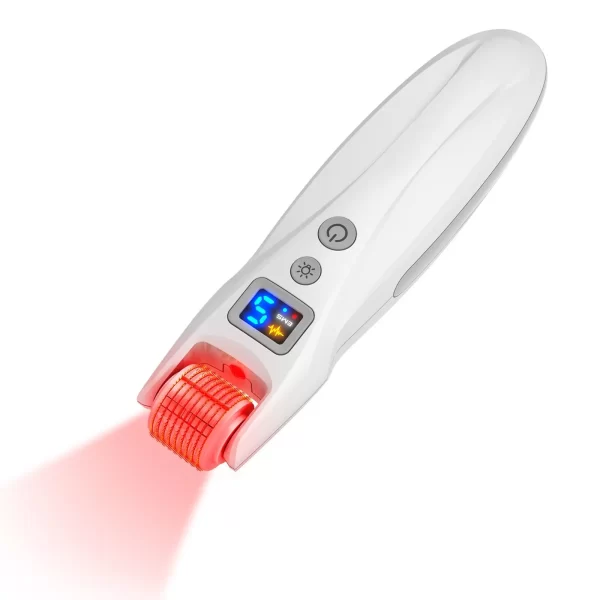 custom ems derma roller with red light